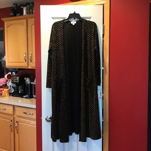 Lularoe Sarah, Size M, Black with Gold Dots